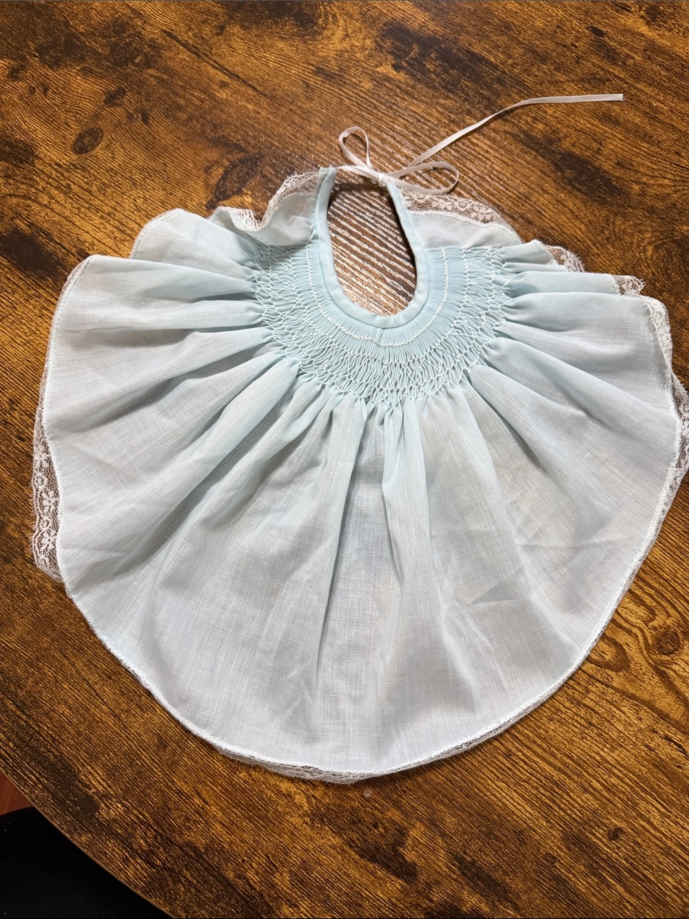 Set of 3 Delicate Baby Bib Collars - Classic Smocked Design